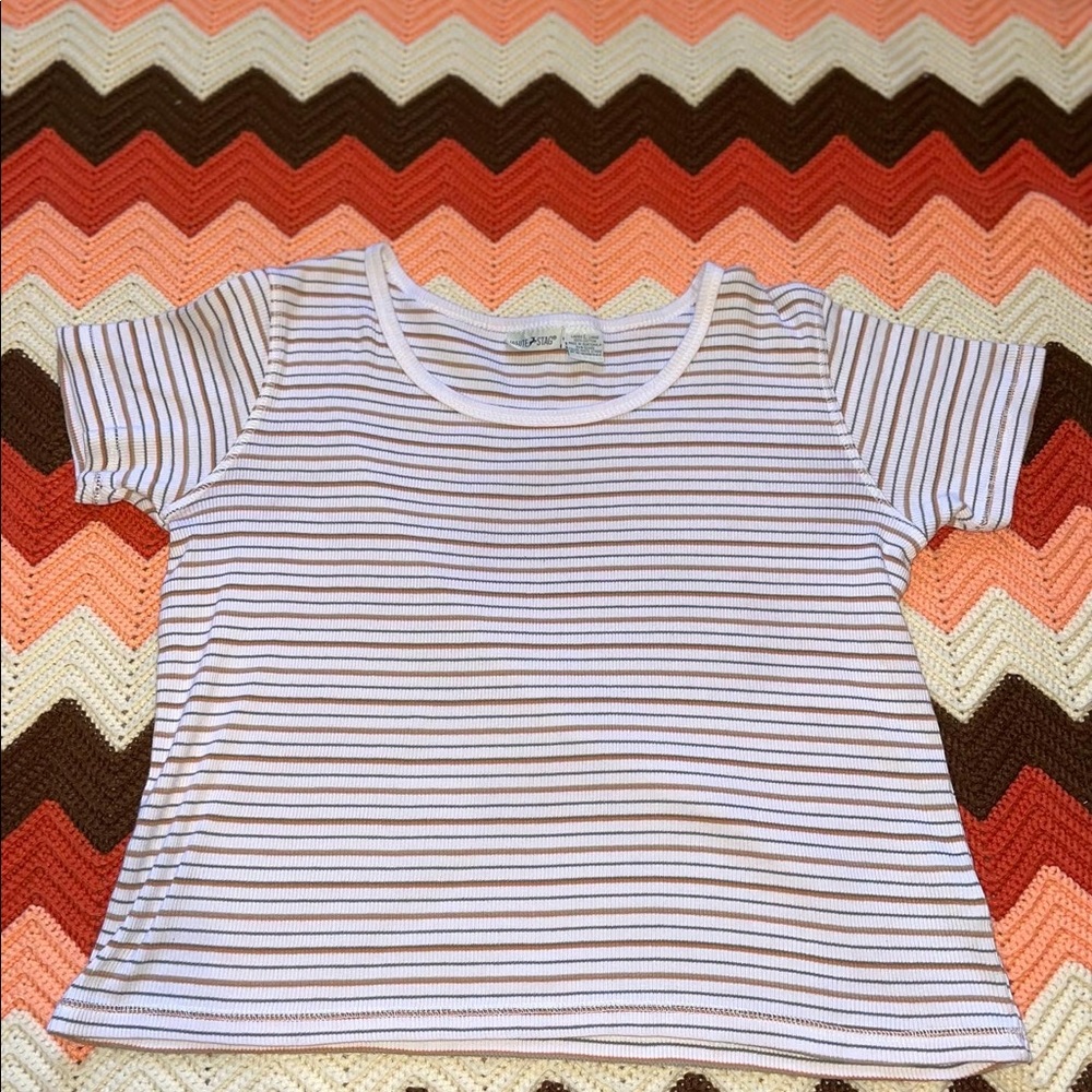 🍂Vntg. Striped fall shirt